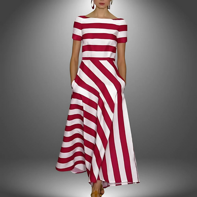 MARGAUX™ | Airy Dress With Subtle Stripes