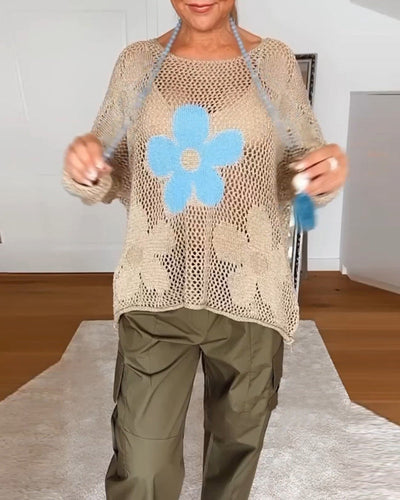 Vivara™ | Timeless Floral Knit Sweater