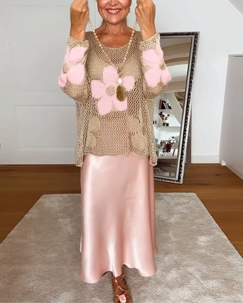 Vivara™ | Timeless Floral Knit Sweater