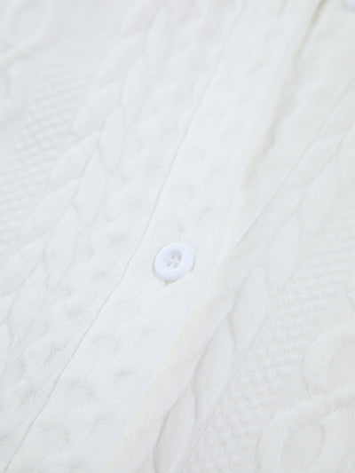 Lavine - Cable Knit Oversized Shirt