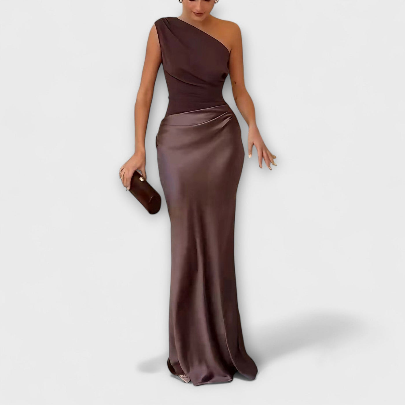 Aveline™ | One-Shoulder Pleated Maxi Dress