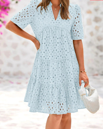 SERENE™ | Classic Lace Ruffle Dress