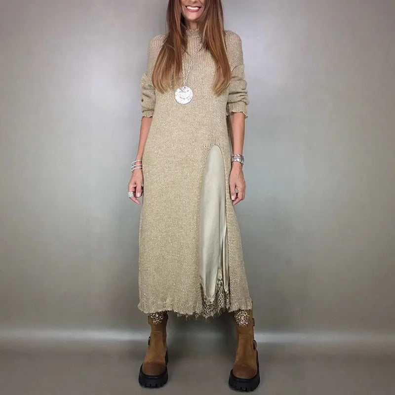 Averie™ | Elegant Knit & Lace Two-Piece Set