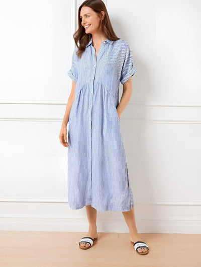 Fioria™ | Flattering Striped Shirtdress