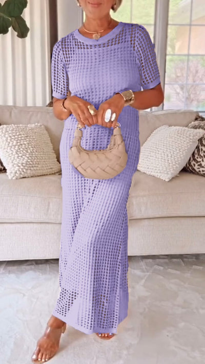 Alverra™ | Boat Neck Two-Piece Dress