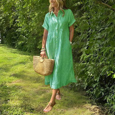 Fioria™ | Flattering Striped Shirtdress