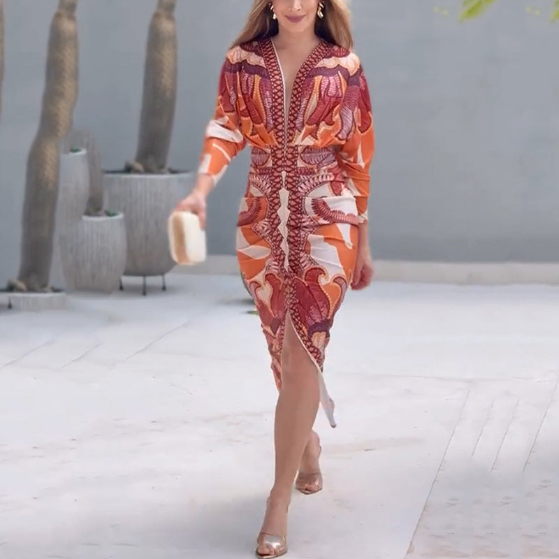 Blysse™ | Elegant V-Neck Dress