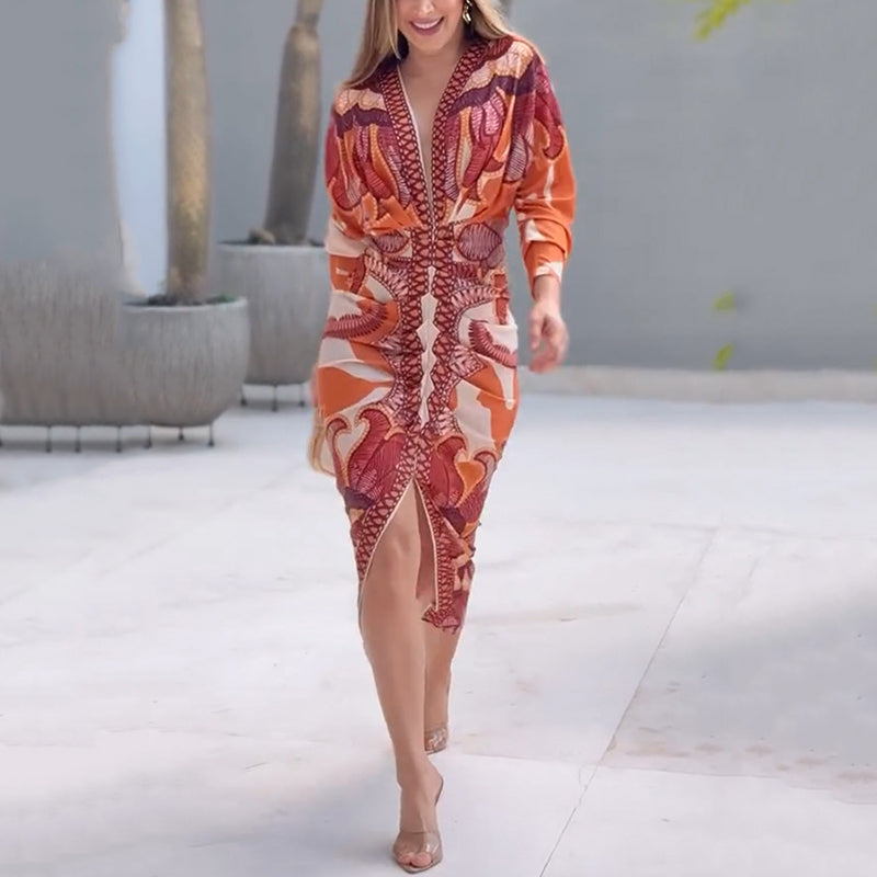 Blysse™ | Elegant V-Neck Dress